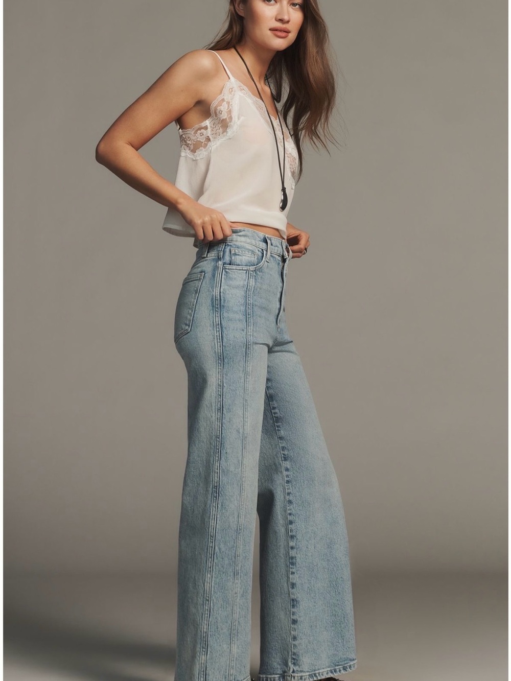 NWT Joe's Jeans the Mia Petite High-Rise Wide-Leg Jeans